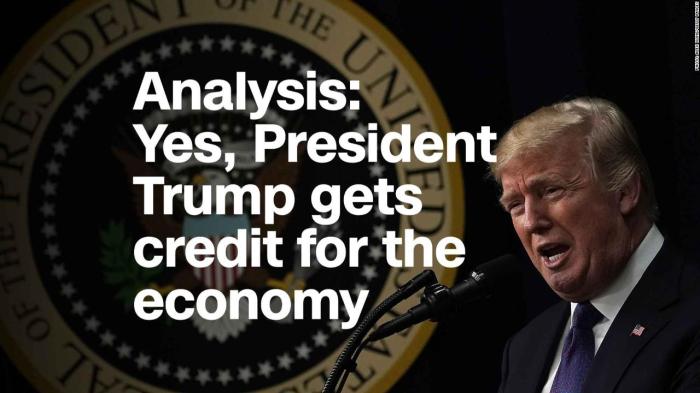 Trump credit success biden economy inflation