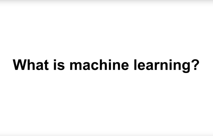 Definition of machine learning