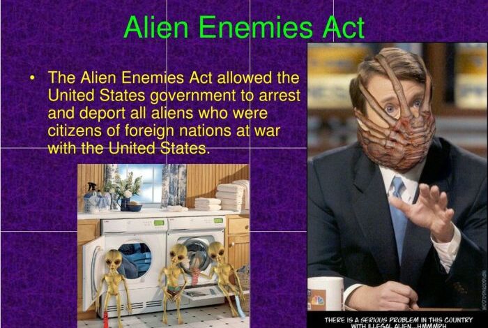 Alien enemies act should be repealed essay