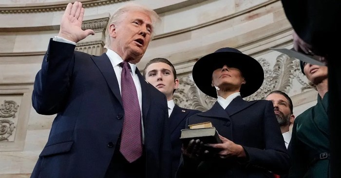 Trump inauguration oath of office bible
