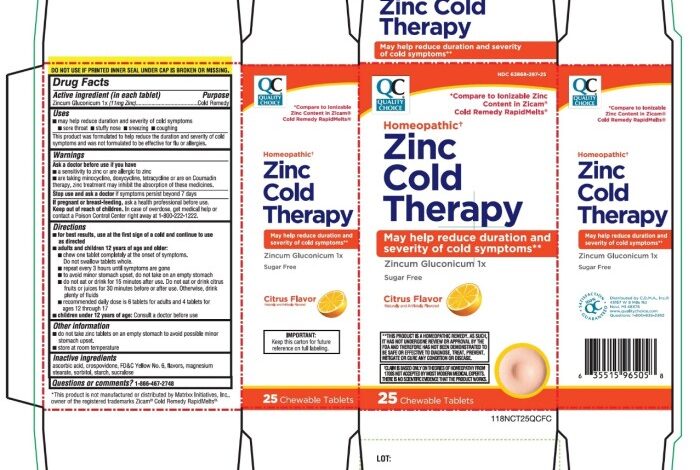 Zinc for colds supplement