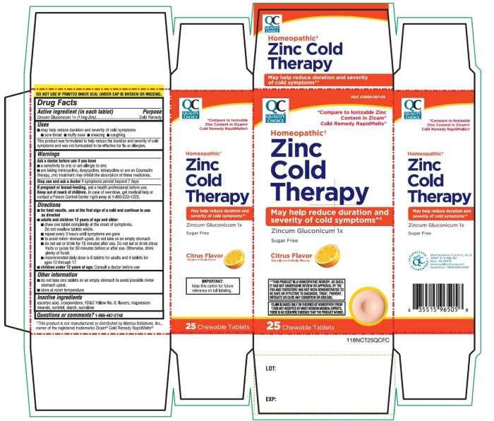 Zinc for colds supplement