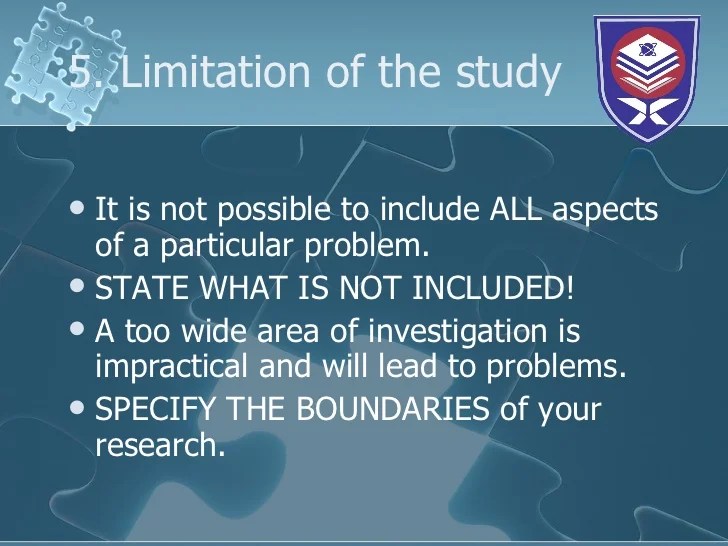 Thesis limitations When facts fall short essay