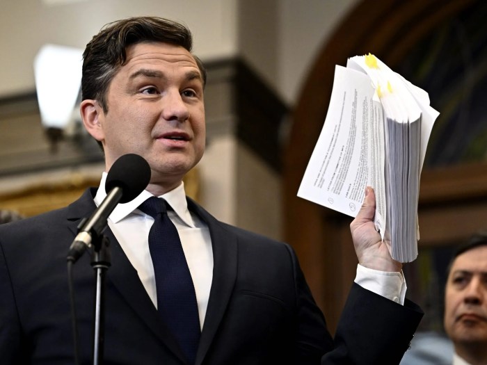 Canada poilievre trudeau resignation