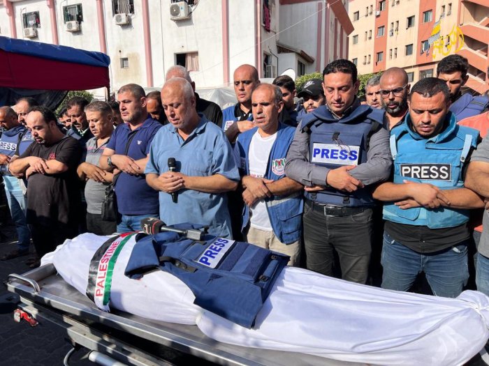 Israel strikes tents gaza killing journalist