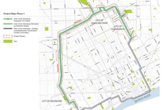 Greenways detroit us cities