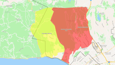 Evacuation alert error phones los angeles county fires