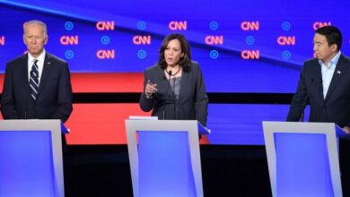 Harris pitches positive closing message in michigan