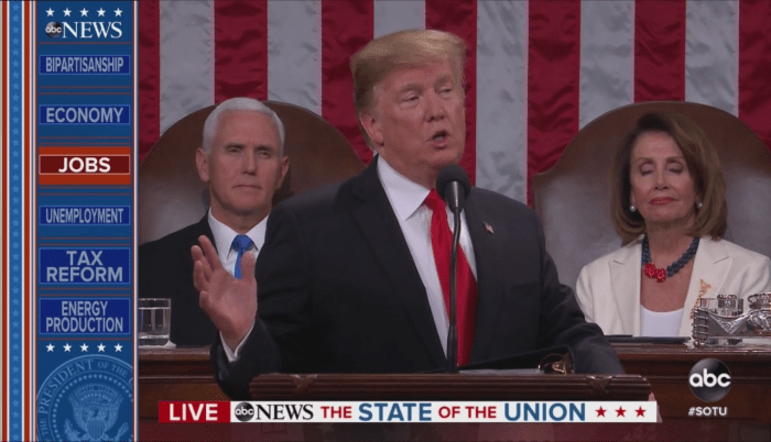 Trump speech not state of the union history inauguration year address congress