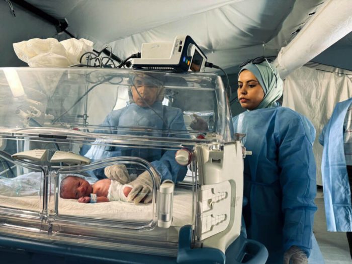Gaza nicu israel evacuation order neonatal pfbs