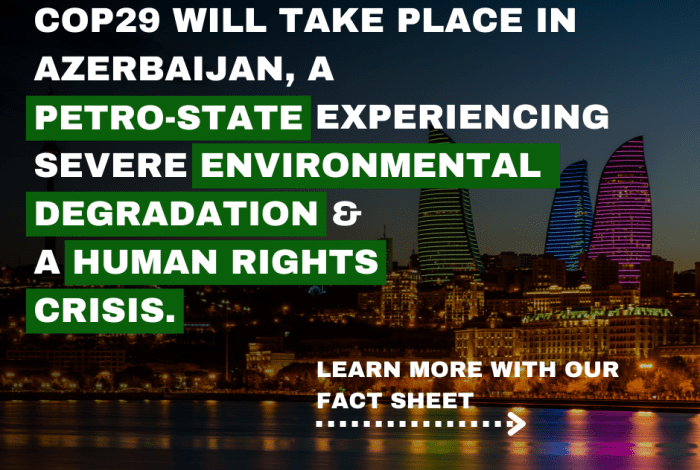Azerbaijan climate human rights cop29
